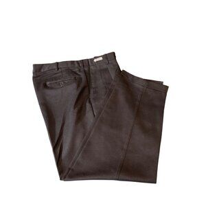 Savane Mens Dress Pants Black Comfort Waist 36W 29L Pleated Classicore Corpcore